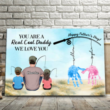 Happy Father's Day  - Fishing Personality Customized Canvas - Gift For Dad Father