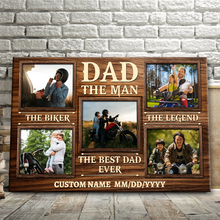 Motorcycle Lover The Legend  - Custom Photo Personalized Canvas Prints Gifts For Dad, Bikers