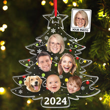 Custom Photo Christmas Tree -  Personalized Acrylic Ornament - Gift For Family, Besties