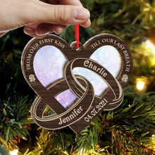 From Our First Kiss Till Our Last Breath - Personalized 2-Layered Mix Ornament - Gift For Couple