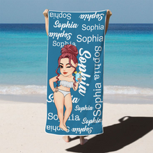 Custom Name Customized Personality Beach Towel - Gift For Girl