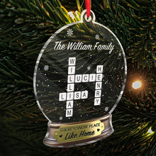 Christmas Custom Crossword - Customized Personalized Acrylic Ornament - Christmas Gift For Family