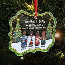 Family Never Apart Christmas Ornament - Personalized Acrylic Ornament - Christmas Gift For Family Member, Friends