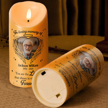 In Loving Memory Of - Customized Personalized Candle LED Light - Memorial Gift For Loss