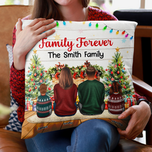 Family Forever - Personalized Family Pillow - Personalized Gifts For Family Mom Dad