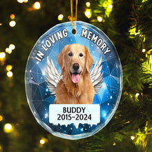 In Loving Memory - Stained Glass Personalized Ornament - Memorial Gift For Dog Lovers, Pet Lovers