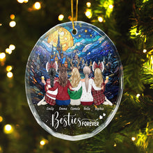 Bestie Forever - Customized Personalized Glass Ornament - Christmas Gift For Bestie Best Friend