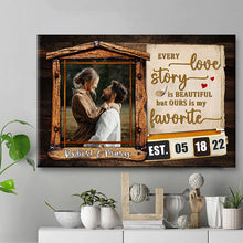 Every Love Story Is Beautiful - Custom Photo, Personalized Custom Framed Canvas Wall Art