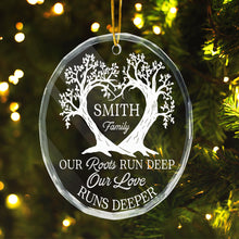 Our Root Runs Deep - Customized Personalized Glass Ornament - Christmas Gift For Family