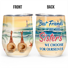 Beach Bestie - Personality Customized Wine Tumbler - Gift For Sister