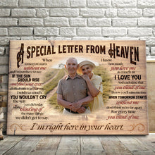 Custom Photo Personalized Canvas - A Letter In Memory Of Our Happiness  Special Gifts For Couples