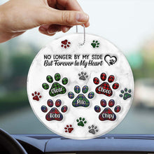 Paw Prints On My Heart - Personalized Car Ornament - Gift For Pet Lovers, Dog Lovers, Cat Lovers