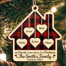 All Hearts Come Home For Christmas - Personalized 2-Layered Wooden Ornament - Gifts For Family