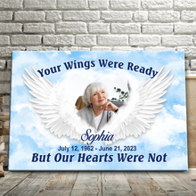 Your Wings Were Ready - Memorial Gifts - Personalized Canvas Prints