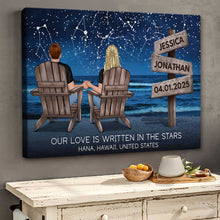 Our Love Is Written In The Stars - Personalized Customized Canvas - Gifts For Couple, Anniversary, Him, Her