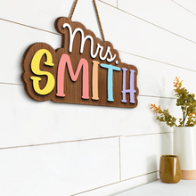 3D Colorful Name Door Hanger - Personalized Door Signs - Gift For Family, Besties, Best Friends