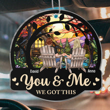 You & Me We Got This - Personalized Acrylic Car Ornament - Gift For Couple Husband Wife