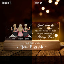 Good Friends Are Like Stars - Customized Personalized Acrylic LED Night Light - Gifts For Best Friends