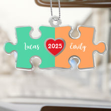 The Perfect Piece  - Personalized Customized Car Ornament - Gift For Couples, Friends
