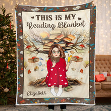 This Is My Reading Blanket - Personalized Customized Blanket - Gift For Bookworm, Booklovers, Bookaholic