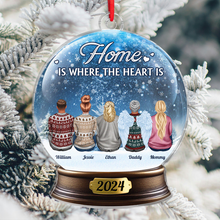 Although You Cannot See Me - Customized Personalized Snow Ball Acrylic Ornament - Christmas Memorial Gift For Family