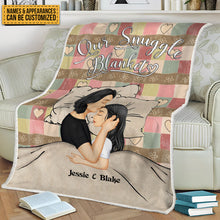 Our Snuggle Couple Blanket - Personalized Customized Blanket - Gift For Wife Husband Boyfriend Girlfriend