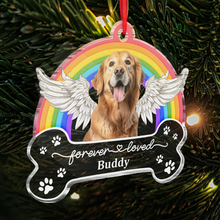 Pet Memorial Keepsake Rainbow Photo Inserted - Personality Customized Ornament - Gifts For Dog Owners, Dog Lovers