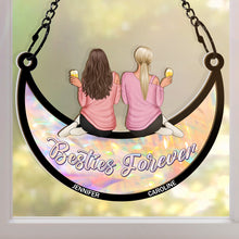 Besties Forever - Personalized Acrylic Window Suncatcher Ornament - Gift For Best Friends, BFF, Sisters