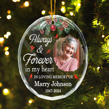 Keeping Those Memories Forever - Customized Personalized Glass Ornament - Memorial Gift For Family Members