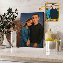 Cartoonize Your Photo Disney Style - Turn Your Photo to Cartoon Canvas - Gift For Family Members, Siblings