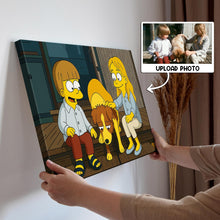 Simpsonize Your Photo - Turn Your Photo to Simpsons Canvas - Gift For Family Members, Siblings