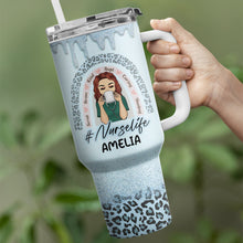 Not All Angels Have Wings - Personalized Custom 40 OZ Stainless Steel Tumbler With Handle - Gift For Nurse, Gift For Her