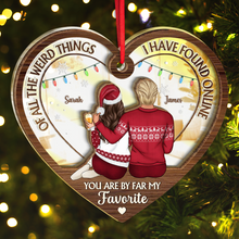 You Are Far My Favorite - Customized Personalized Mirror Wooden Ornament - Christmas Gift For Couple Husband Wife