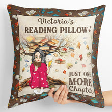 Reading Pillow Just One More Chapter - Personalized Custom Pillow - Warm Gift For Him, Her