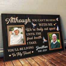 You're Living In My Heart - Personalized Customized Canvas - Memorial Gift For Family Members