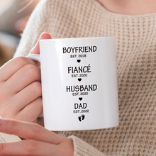 First Time Dad Father's Day Gift For Husband Personalized Custom Ceramic Mug