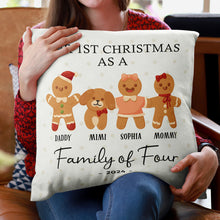 First Christmas As A Family - Personalized Custom Pillow - Christmas Gift For Family