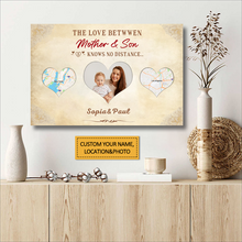 The Love Between Mother & Son No Distance - Gift For Mom - Personalized Custom Poster Custom Map Poster