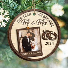 Custom Photo The Year We Became Our - Customized Personalized 2-Layered Wooden Ornament - Christmas Gift For Couple Love