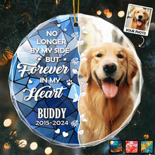 Custom Photo Memorial Pet Loss - Customized Glass Ornament - Memorial Gift For Pet Loss