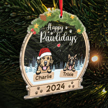 Happy Holidays - Dog & Cat Personalized Customized Ornament - Christmas Gift For Pet Owners, Pet Lovers