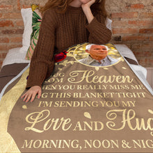 Love And Hugs From Heaven - Customized Personalized Blanket - Sympathy Gift For Memorial