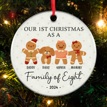 Our Christmas As A Family - Personalized Custom Ceramic Ornament - Gift For family