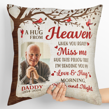 Memorial A Hug From Heaven -Personalized Photo Pillow - Gifts Pillow Gift For Memorial