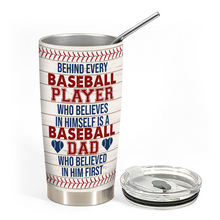 Baseball Player Baseball Dad - Customized Personality Tumbler - Gift For Dad Father's Day Gift