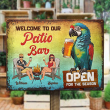 Welcome To Our Backyard Bar -  Customized Personality Metal Sign - Gift For Couple Lover