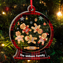 Christmas Cookies Gingerbread Family - Personalized 2-Layered Mix Ornament - Christmas Gift For Family