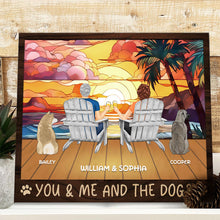 You And Me And The Dogs - Personalized Door Signs - Gift For Couples, Husband, Wife, Dog Lovers