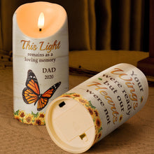 Butterflies And Sunflowers - Personalized Candle LED Light - Memorial Gifts For Family Members