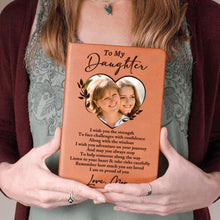 To My Daughter I Am So Proud Of You - Personalized Leather Journal - Gift For Family Members, Book Lovers